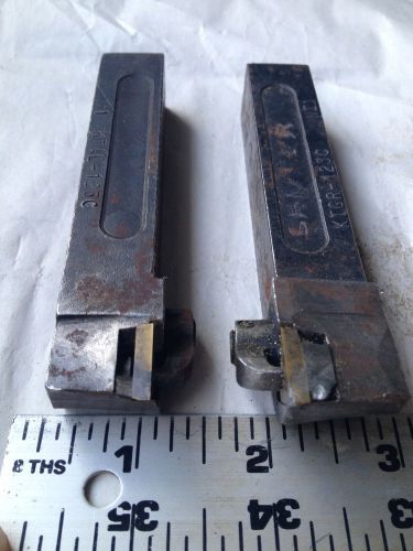 Lot 2 machinist lathe cutting tool holders nh1 ktal-123c &amp; ktcr-123c ni1 for sale