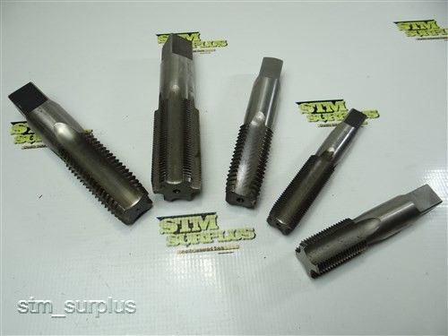 Nice lot of 5 hss hand taps 1&#034; -14nf to 1-1/2&#034; -12nf regal for sale