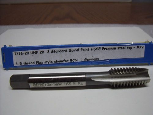 7/16-20 UNF 2B Standard 3 Spiral Point Tap HSSE Premium steel – M79