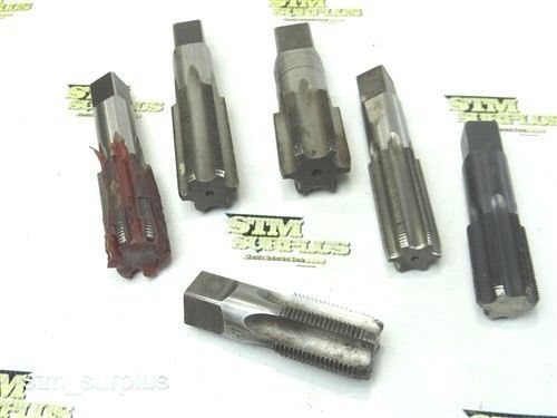 Nice lot of 6 hss heavy duty hand taps 1-1/4&#034; -14 ns to 1-5/8&#034; -16 n butterfield for sale