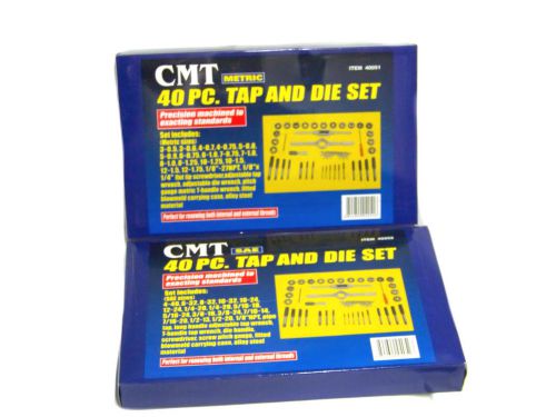 New 80pc tap and die set 40pc metric and 40pc sae thread renewing tools for sale