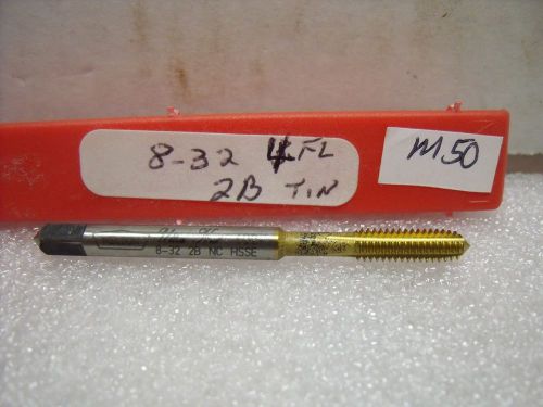 8-32 UNC 2B H5 4 FL TiN THREAD FORM tap Premium High Speed Steel Bottom TAP