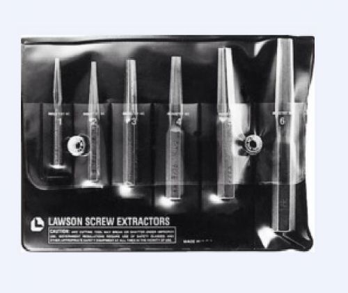 Lawson Products Screw Extractor Kit, Straight, Part #97045, 6 Pc.