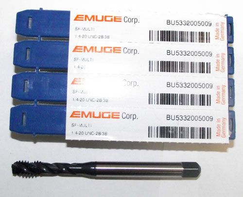 5pc 1/4-20 Emuge MultiTap Spiral Flute