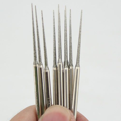 20Pcs 3*70*3.0mm Lengthening Tapered Diamond Mounted  Point Grinding Needle Bits