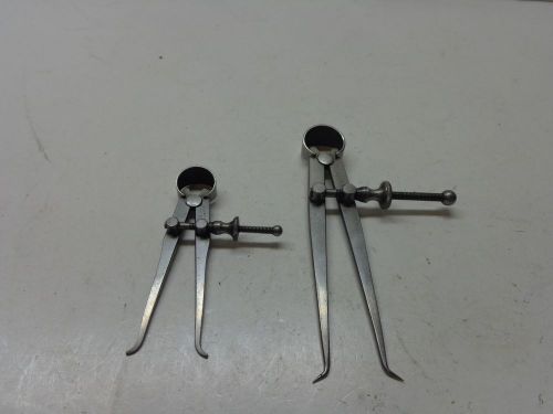 Starrett 2pc solid nut inside calipers flat leg, 3&#034; and 4&#034;, good condition, used for sale