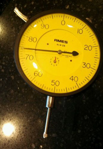 Ames 0.01mm Dial Indicator  Model 414 w/ mount &amp; lifting lever  SHIPS FREE