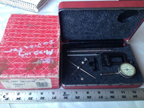 Machinist lathe tool starrett #196a6z dial indicator set complete in case/box for sale