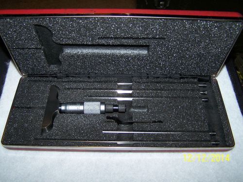 Starrett depth blade micrometer 0-6&#034; number 449 + box. machinist tool usa for sale