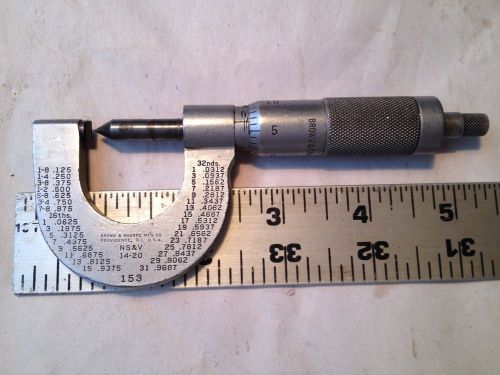 Machinist lathe tool brown &amp; sharpe micrometer ns &amp; v #14-20 for sale