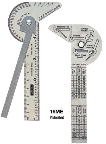 5 IN 1 Multi Purpose Pocket Ruler &amp; Gauge, Center Finder General Tools #16ME
