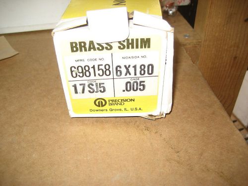 Precision 698158 6&#034;x180x.005 brass shim stock(lw1328-1) for sale