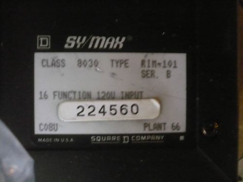 Square D Series B 8030 Type RIM-101 Input Module
