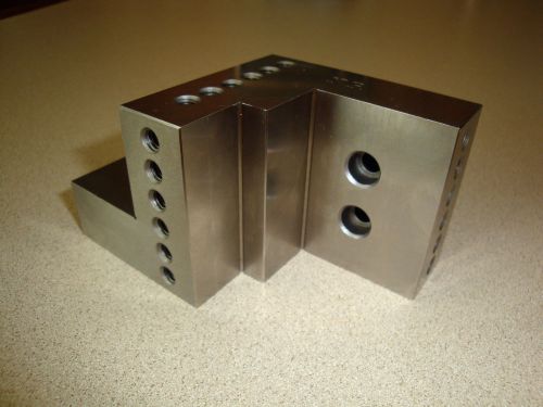 TWIN COMPOUND  ANGLE PLATE,   A-2 steel,  Size:  4.27&#034;  x  2.59&#034;  x  2.28&#034;