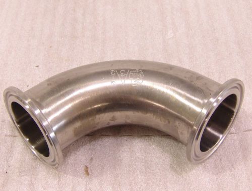 Sanitary elbow 90 ell 1  1/2 &#034; cip tri-clover type 316ss for sale