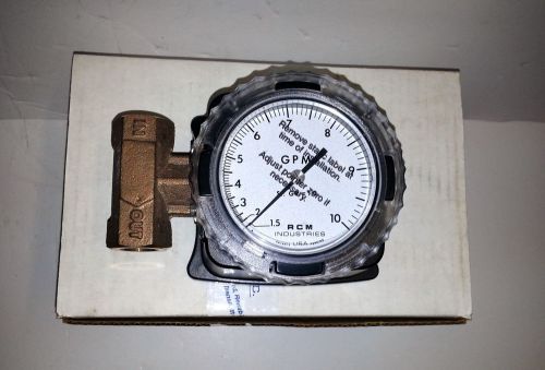 Rcm flow meter gpm 1/2-71-vdr-10 flow-gage protect freezing liquid gauge 180 psi for sale
