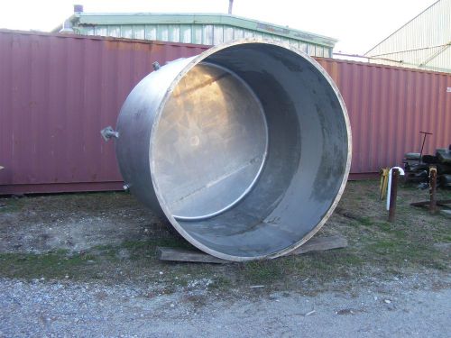 used 1,500 Gallon Stainless steel tank Open Top 2 1/2&#034; side bottom outlet in NJ