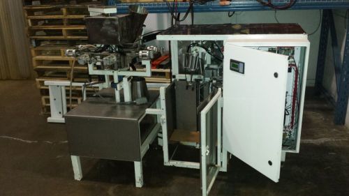 Bag filling machine for pre-made gusseted bags w/ 6 cup rotary volumetric filler for sale