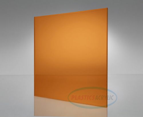 Orange transparent acrylic plexiglass sheet 1/4&#034; x 24&#034; x 48&#034; (#2422) for sale