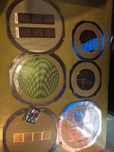 Rare Diced Test Wafers 80&#039;-90&#039;s Variety Silicon Valley Comp Includes Texas Inst!