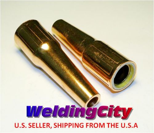 2 tapered nozzles 23t-37 3/8&#034; for tweco #2-#4 &amp; lincoln 200-400a mig welding gun for sale