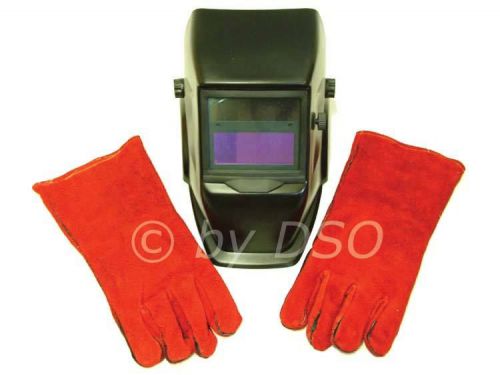 Auto darkening welding helmet arc mig tig with free welding gloves for sale
