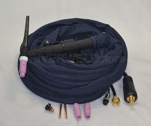 Wp-26v-25r 25&#039; 200amp air-cooled tig welding torch gas-valve control head body for sale