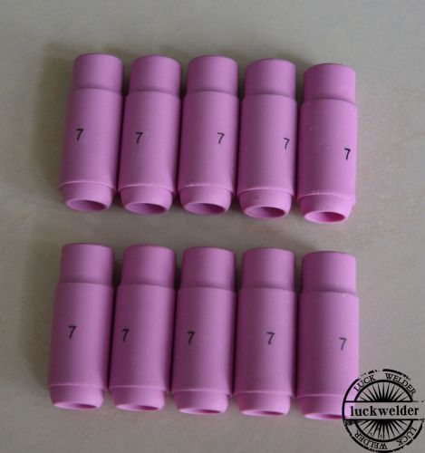 10n47 #7 tig nozzle alumina shield cup for wp17 18 26 tig welding torch 10pcs for sale