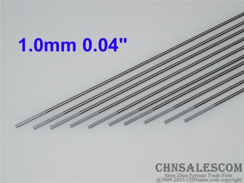 10 pcs WC20 1.0X150mm 0.04&#034;X6&#034; Ceriated Tungsten Electrode Grey
