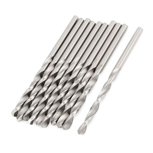 High Speed Steel 3.1mm Dia Split Point 64mm Long Twist Drill Bits 10 Pcs