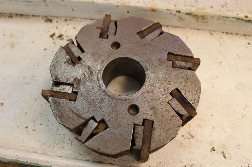 Large shaper molder cutter head 1 13/16&#034; bore 2&#034; tall 6 3/8&#034; dia. 8 knives for sale