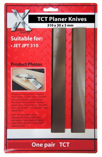 JPT310  12&#034;CARBIDE Jet Planer blades   1 Pair 310 x 30 x 3 TCT  inc Vat  310303