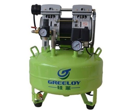 Dental noiseless oil free oilless air compressor medical motor 24l tank 600w ce for sale