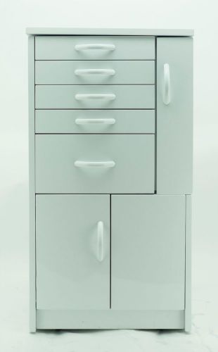 Dental medical lab mobile cabinet cart multifunctional drawers w/ wheels white for sale