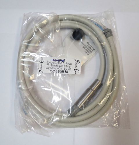 Pelton &amp; crane 6 pin quick connect swivel 5ft euro dental handpiece tubing iso-c for sale