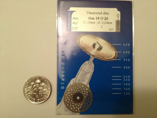 1 pcs Diamond Disc FOR CUTTING DENTAL, Hm19D20, 19mm x 0.20mm