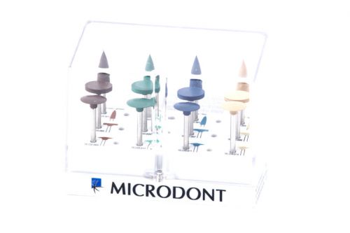 Microdont 12 piece pro dental metal finishing &amp; polishing kit color coded new! for sale