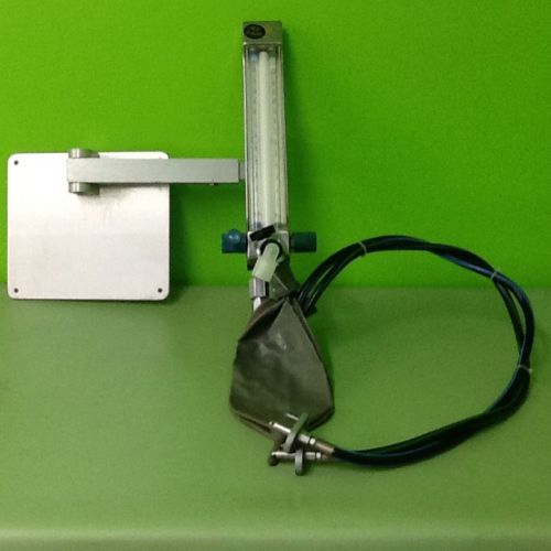 Chemetron coastal dental nitrous oxide flow meter with wall mount bracket for sale