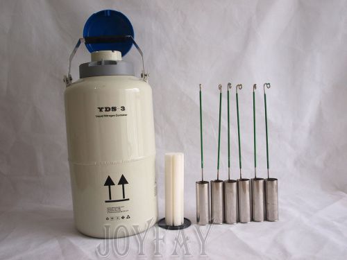 3 l cryogenic container liquid nitrogen dewar tank w/ straps for sale