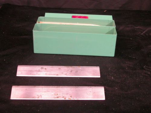 Lot of 2 Lipshaw  Microtome Knife Blade 185mm L x 31  mm H Green Box # 2