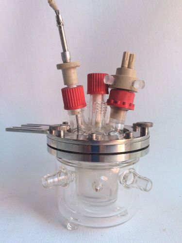Micro reactor vessel jacketed side in out with insert lid stainless top hel for sale