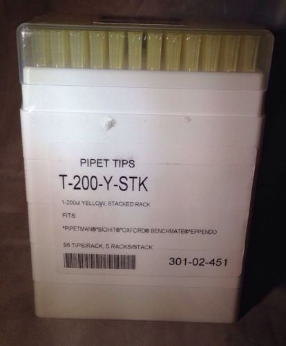 T-200-C-L-STK-S 480 Pipet Tips fits: Pipetman / Biohit / Oxford / Benchmate