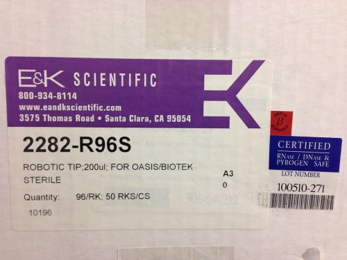 1 case e&amp;k scientific 2282-r96s, 200ul automation tips for oasis lm for sale