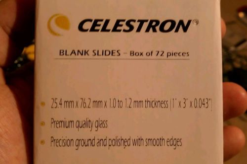 Celestron 72 blank slides &amp; 100 cover slips