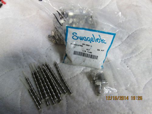165 - swagelok 316 ss nut for 1/8 in. tube fitting ss-202-1 w/ 125 - ss-200-set for sale
