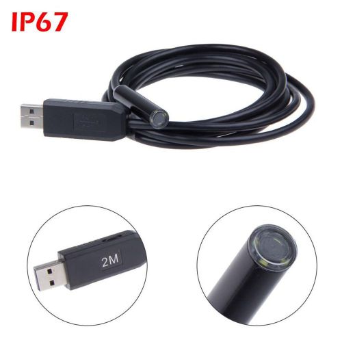 Mini USB Endoscope Inspection Camera Waterproof Borescope Snake Scope 2M Cable