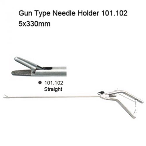 CE approved New Needle Holder Gun Type 5X330mm Straight Laparoscopy Endoscopy