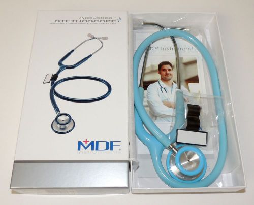 Mdf acoustica stethescope 747xp adult mdf3 blubabe pastel blue - new in box! for sale
