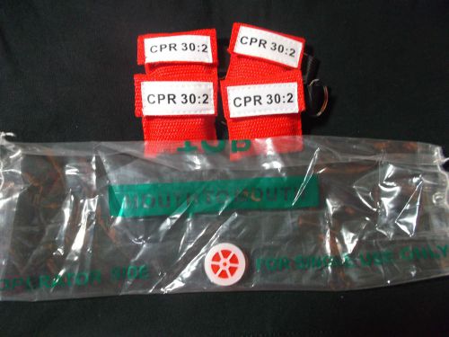 300 Red CPR Mask Keychain Face Shield key Chain Disposable imprinted CPR 30:2