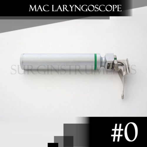Fiberoptic Laryngoscope Medium Handle And #0 Mac Blade - EMT Anesthesia